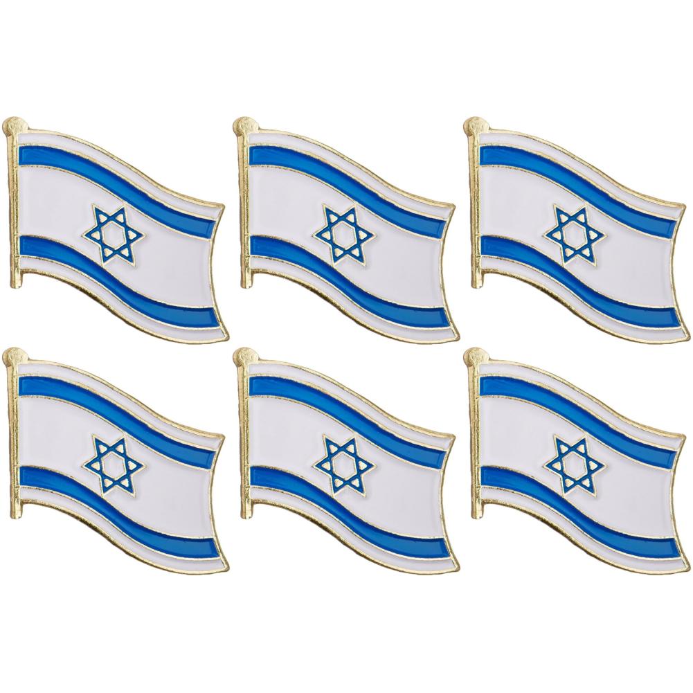 

Металлический значок с флагом Израиля, национальное эстетическое украшение, окрашенная эмалевая булавка, хрустальная капля, клейкая брошь, подарки для друзей и детей
