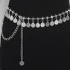 Bohemian Ethnic Style Waist Chain with Shaking Metal Coins Adjustable Length Belt Stylish Body Jewelry for Festivals