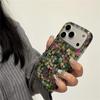 Glitter Oil Painting Colorful Flowers Phone Case for Apple 17 Pro Max/15/14/13 - New Model for Women