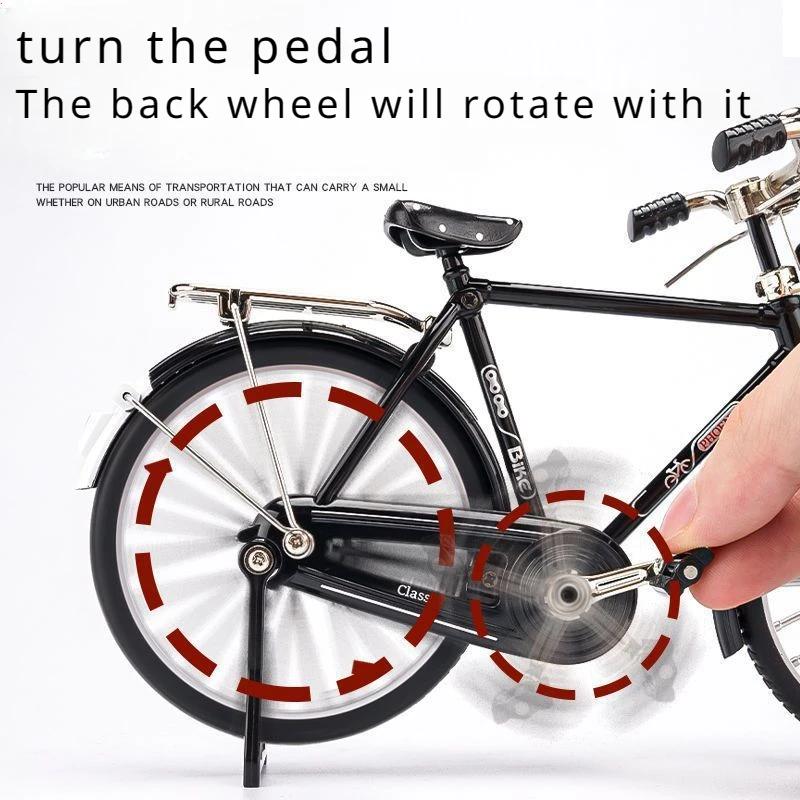 Mini Bike Model Alloy Bicycle Metal Bike Sliding Assembled Version Simulation Collection Gifts for Children DIY Assembling Toys