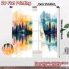 Set Of 2 Flat Printing Curtains Without Rod Twilight Reflections Popular Drapes Versatile Fabric Decorations Made Polyester