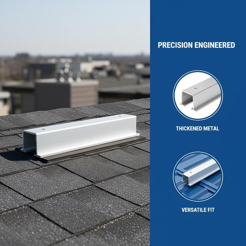 Solar Panel Mounting Brackets U Shape Rail Kit With Rubber Pad Self Drilling Screw For Roofing Solar Panels