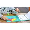 Casbee sturdy wooden tangram shape magnetic puzzle set, random delivery, 2 sets