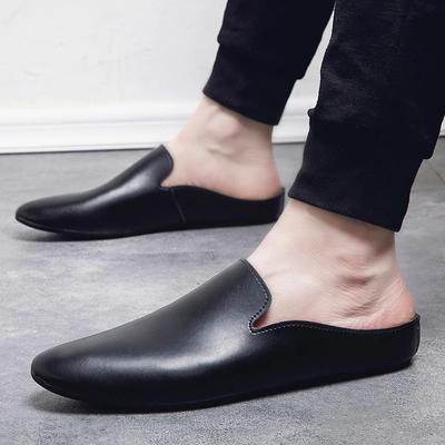 Fashion Genuine Leahter Loafers Men's Black Pointed Wild Versatile Casual Shoes Outdoor Breathable Soft Flats Men Zapatillas Hombre