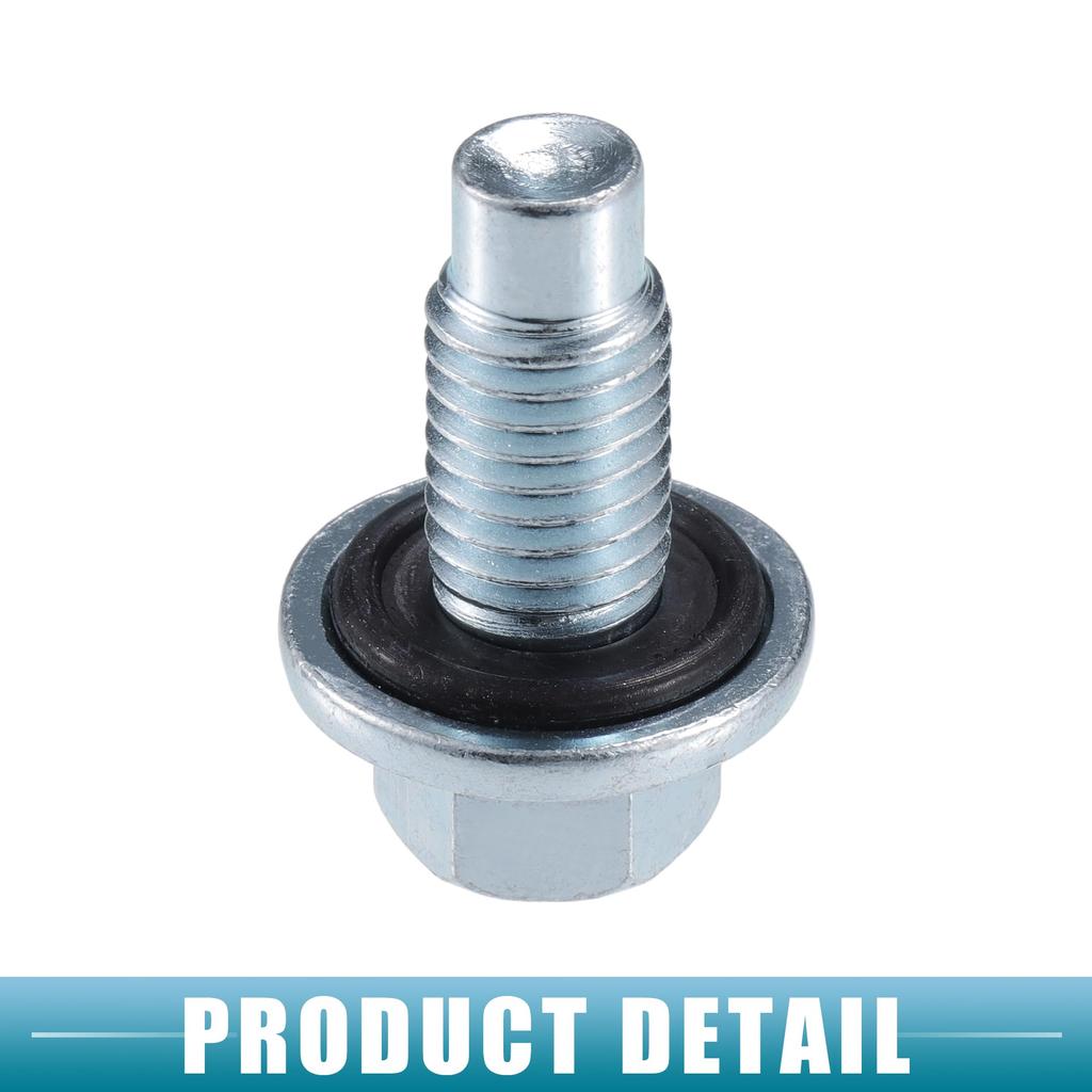 A ABSOPRO Car Drain Plug Fits No.11519933, 11562588, 9L8Z6730A, Bu ick, Enclave 2008-2017 Metal, Silver-Tone
