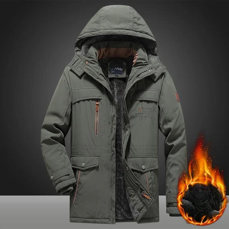 Erkek Su Geçirmez Ceket - Orta Boy, Kalın, Dış Mekan Günlük Kapüşonlu Oversize Erkek Ceketi - Sonbahar/Kış Giyim