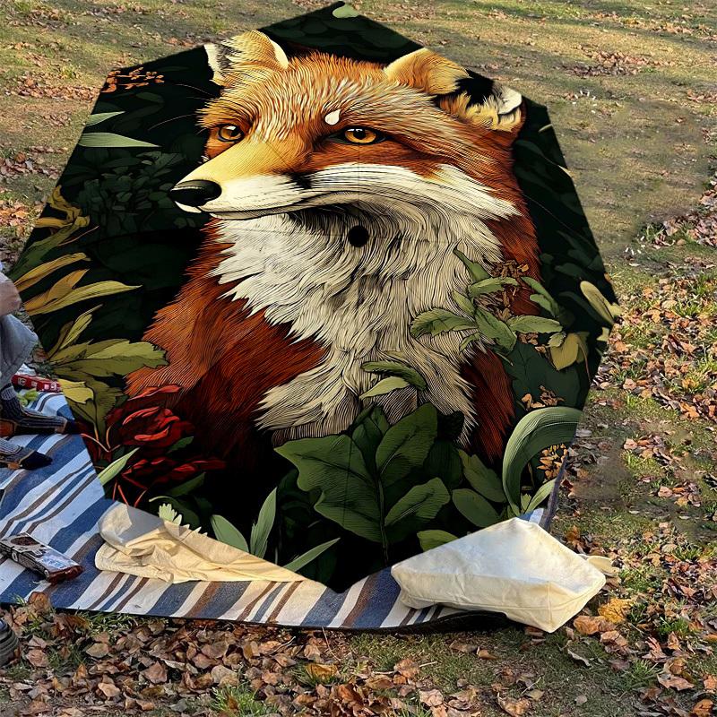 1PC Fox Forest Umbrella-8-Rib Reinforced Portable Folding Travel Suitable for All Seasons Outdoor Daily Use-G405