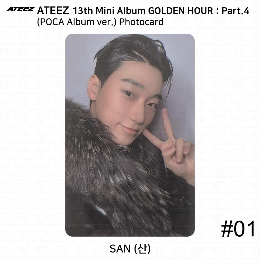 ATEEZ 13. Mini-Album Golden Hour Teil 4 POCA Album Version. Fotokarte