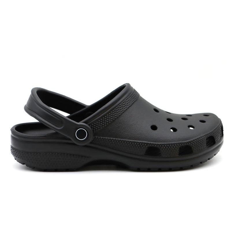 

Літній транскордонний бестселер: Чоловіче класичне пляжне взуття та жіночі босоніжки Baotou - європейське та американське садове взуття 42/43=Men s 9/Women s 11 чорний