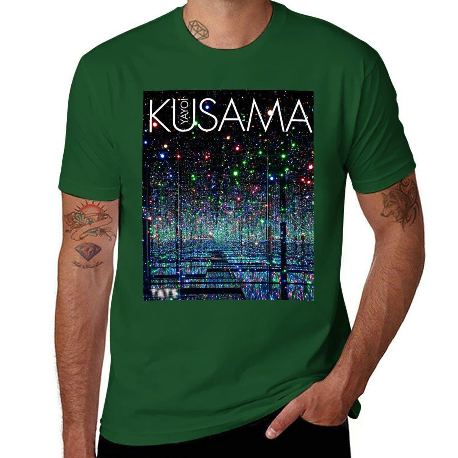 

New Neon Yayoi Kusama T-Shirt Oversized t-shirt anime boys white t shirts sweat shirts, men 4XL