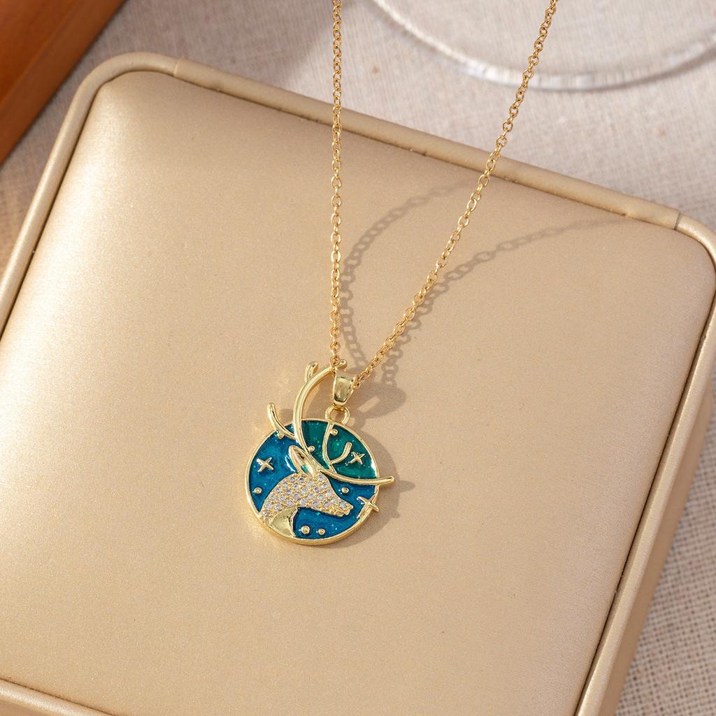 Micro Paved Titanium Steel Cross Pendant Necklace For Women Stylish Versatile Delicate Collarbone Chain