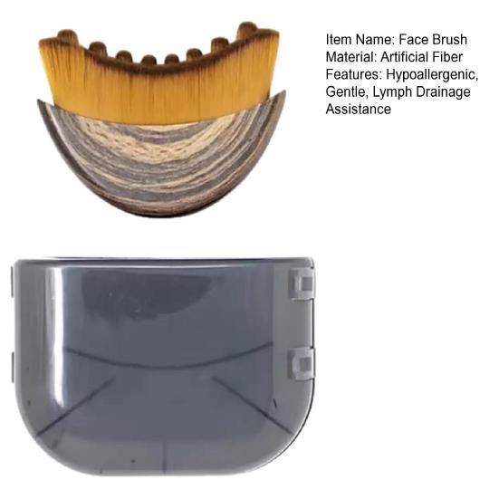 Lymphatic Contour Face Brush Manual Drainage Massager Soft Bristle Brush Multi-Function Tool for Skin Care And Contouring