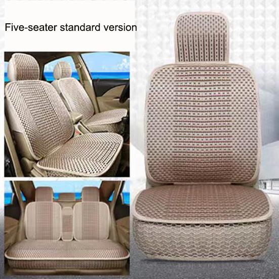 

WTEMPO пятиместная стандартная версия, подушка для автомобильного сиденья, Four Seasons, универсальная, с полным объемным звуком, летняя, ледяной шелк, чехол на сиденье, подушка для автомобиля, товары для салона автомобиля Five-seat кофейный