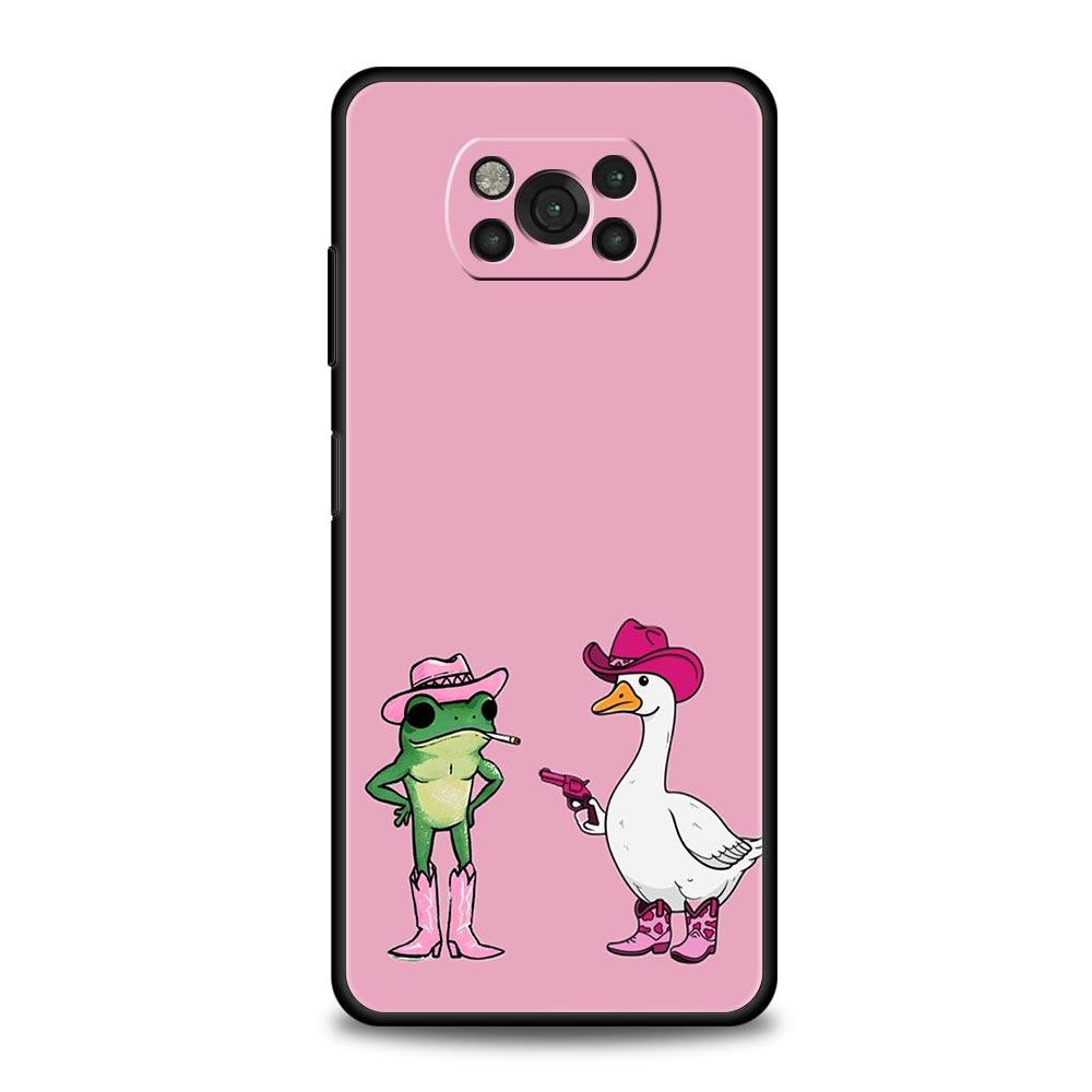

Phone Case for Xiaomi Poco F7 F6 F5 F4 F3 X7 X6 X5 X4 X3 NFC M4 C51 C55 GT 5G Soft TPU Cover Capas Funny Fighting Duck Chicken Xiaomi Poco F5