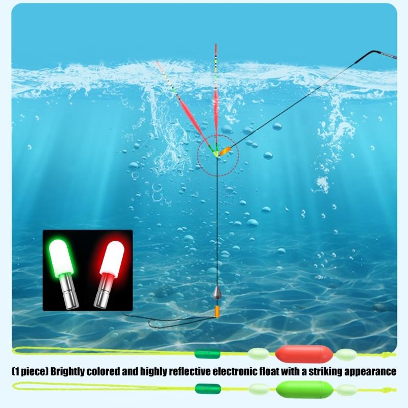 Fishing Float With Automatic Depth Detection Bright Light Float Bobbers Flexible Line