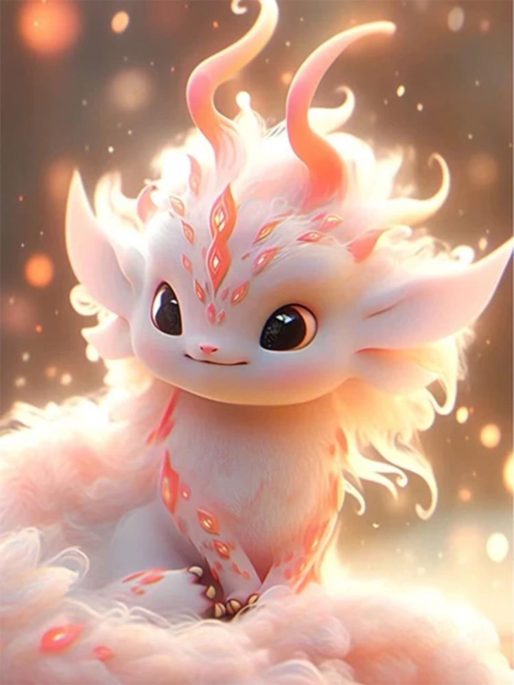 New Arrival Diamond Painting Cross Stitch Kit Cartoon Dragon Baby 5D DIY Diamond Embroidery Mosaic Rhinestone Home Decoration