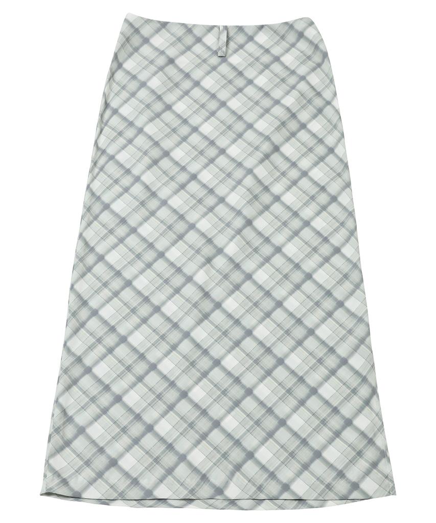 Catharsis Check Pattern Long Skirt Green One Size