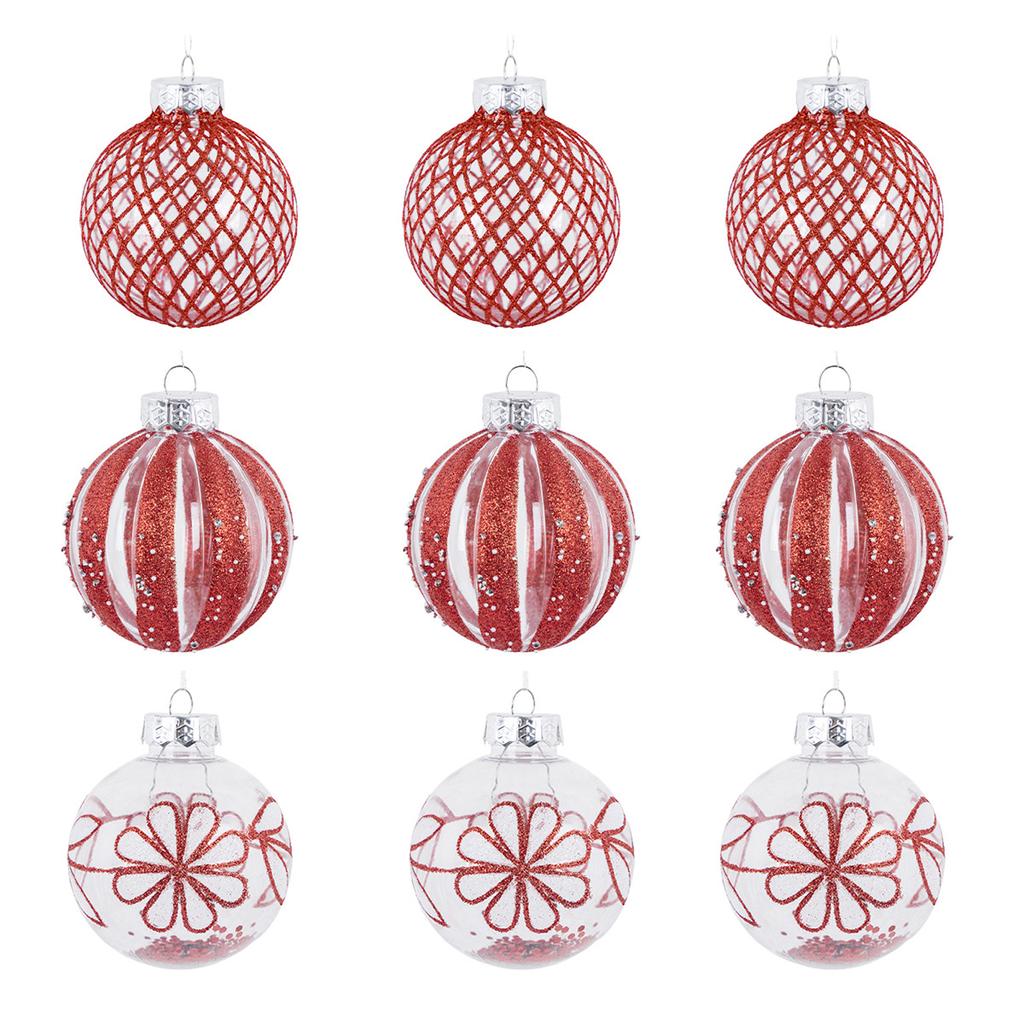 Transparent Plastic Christmas Ball, Christmas Decoration Ball, Christmas Atmosphere Ornament Set