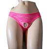 Koronkowe Figi Sissy Bez Kroku Bielizna dla Mężczyzn Otwór na Penis Z Przodu String Niskie Stanienie T-Back G-String Przezroczysta Bielizna