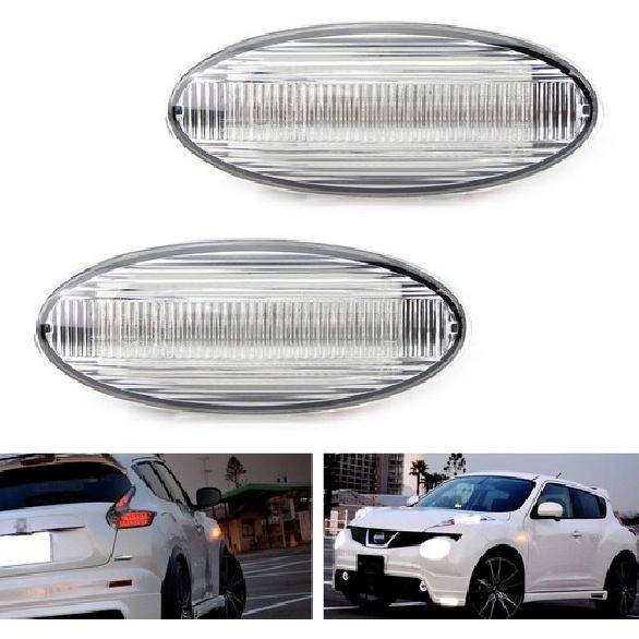 

Clear Front Fender 20-LED Amber Side Marker Lights For Nissan Juke Cube Leaf