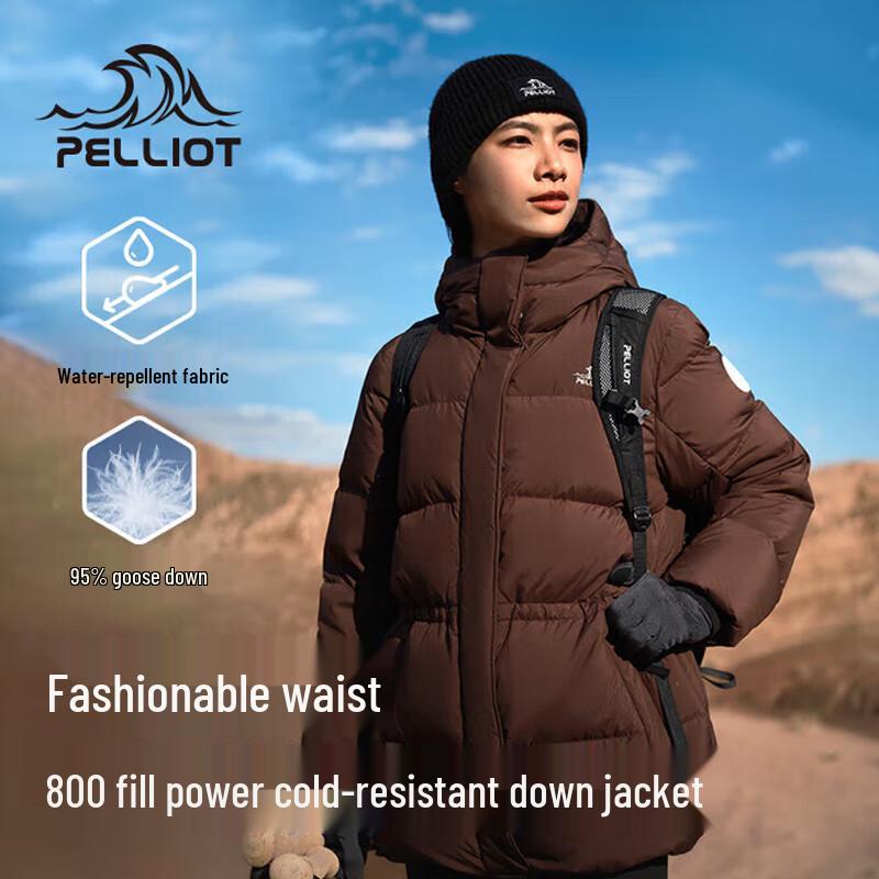 PELLIOT Women's Mid-Length Goose Down Jacket