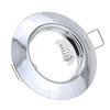 1/10 PCS GU10 MR16 Spot Encastré Cadres Noir Chrome pour Plafond Spot Orientable Rond Support de Lampe