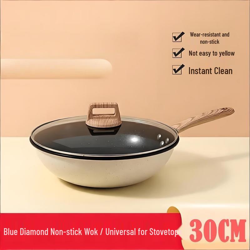 Zhi Shi 30cm Ceramic Non-stick Wok with Lid