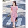 Elegant French Style Irregular Patchwork Summer Dress