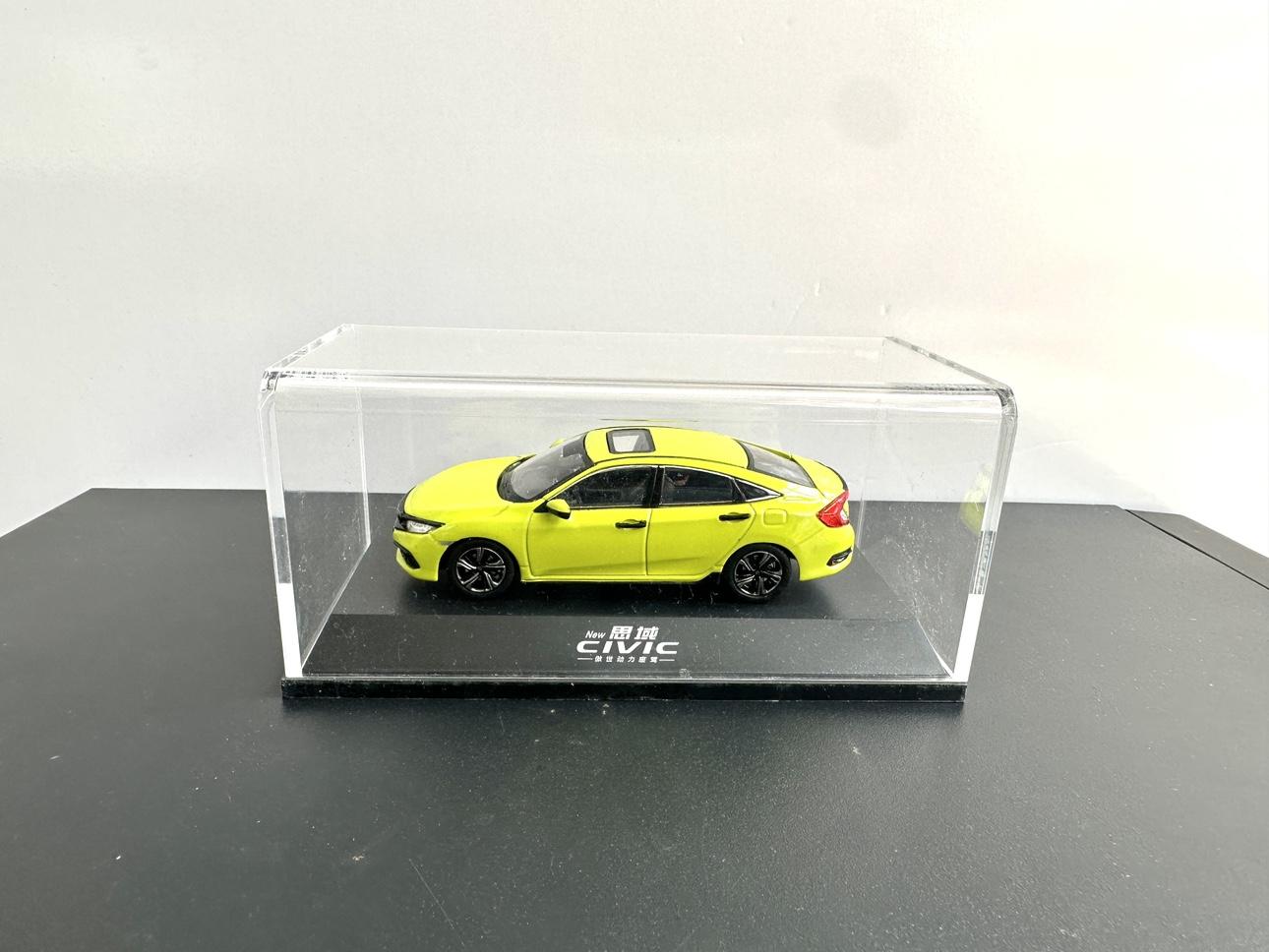 Dongfeng Honda 2021, 10th Generation Sedan Civic Yellow Car Model 1:43 Simulation Model Central Control Internet Celebrity