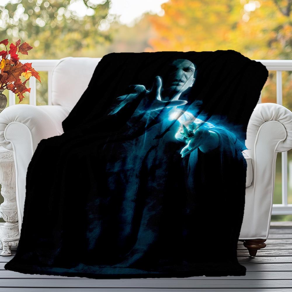 1pc dark magic wand smoke Outdoor Flannel Throw Blanket All Season Soft Warmth,Home Decor 1031259