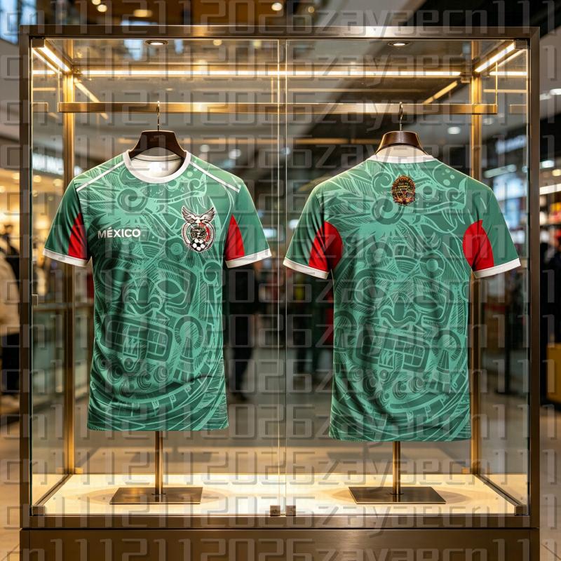 Men Mexico Football Soccer with A Crew Neck Training Uniform Sports Jerseys Breathable Training Goalkeeper Family Kids Tees