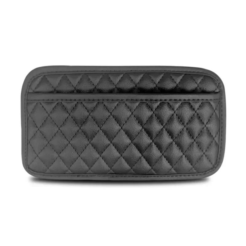 Car Adhesive Organizer PU Leather Storage Bag for Cards Phone Key
