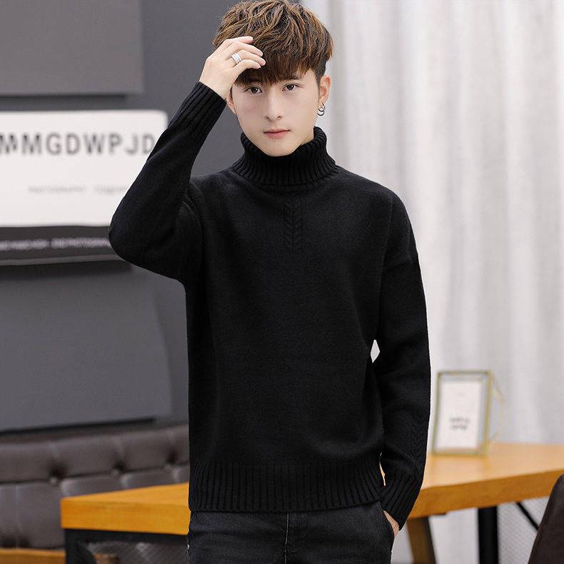 Warm Turtleneck Sweater Men Solid 