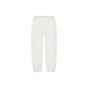 Li Ning Vital Series Solid Color Mid Waist Cuffed Loose Knit Sports Pants Women Bottoms Cream-White Stone-Blue AYKT866-2
