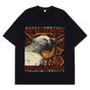 Evil Pigeon Japanese Vintage Funny Meme T-shirt Men Women Oversized Short-sleeved S