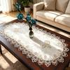 Oval Lace Table Runner, Vintage Table Runner Doily, Retro Lace Table Runner Floral Placemat for Coffee Table Dining Table Decor