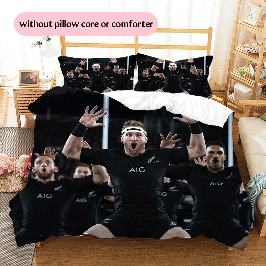 All Blacks Pattern Bedding Home Decoration Birthday Gift (1 * duvet cover + 2 * pillowcase, without core)