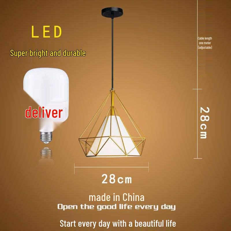 Influencer Friseursalon Retro-Kronleuchter mit Diamant-Dekoration für Friseursalon oder Milchteeladen