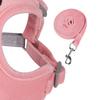 Small Dog Harness Reflective Dog Harness Reflective Pet Vest with Traction Rope for Walking Pink M