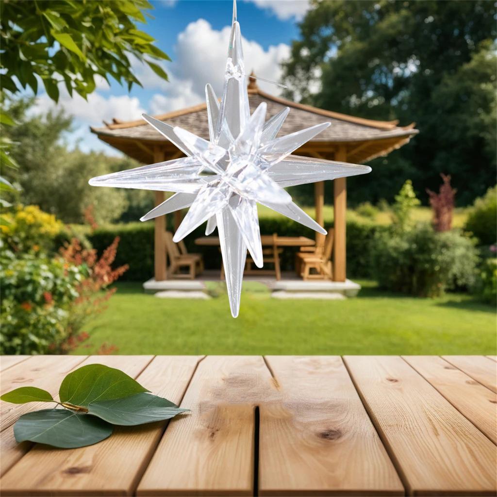 Sternornamente, Glitzerstern-Hängeornamente, Sternornamente für Baumschmuck, Krippensterne aus Kunststoff zum Aufhängen, Baumschmuck