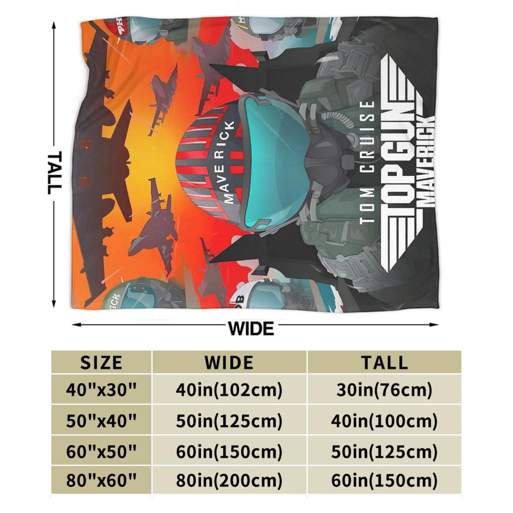 Top Gun Sign Tom Cruise Fighter Flannel Blanket Warm Throw Blanket For Couch Bed Travel Graphic Bedspread Sofa Bed Cover