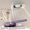 1PC Multipurpose Bathroom Tile Floor Gap Cleaning Brush Rotating Crevice Brushes with Dead End Strong Bristles Cleaning Supplies