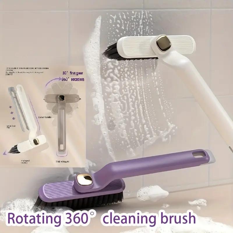 1PC Multipurpose Bathroom Tile Floor Gap Cleaning Brush Rotating Crevice Brushes with Dead End Strong Bristles Cleaning Supplies