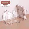 Clear Book Stand & Divider: 4-Grid Desktop File Rack with Clip