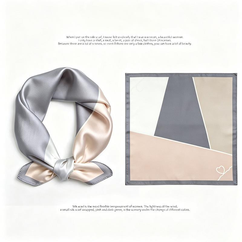 [111 mulberry silk] Korean version of classic cashew nut flower bag headscarf, small square scarf, shirt, suit, thin silk silk scarf