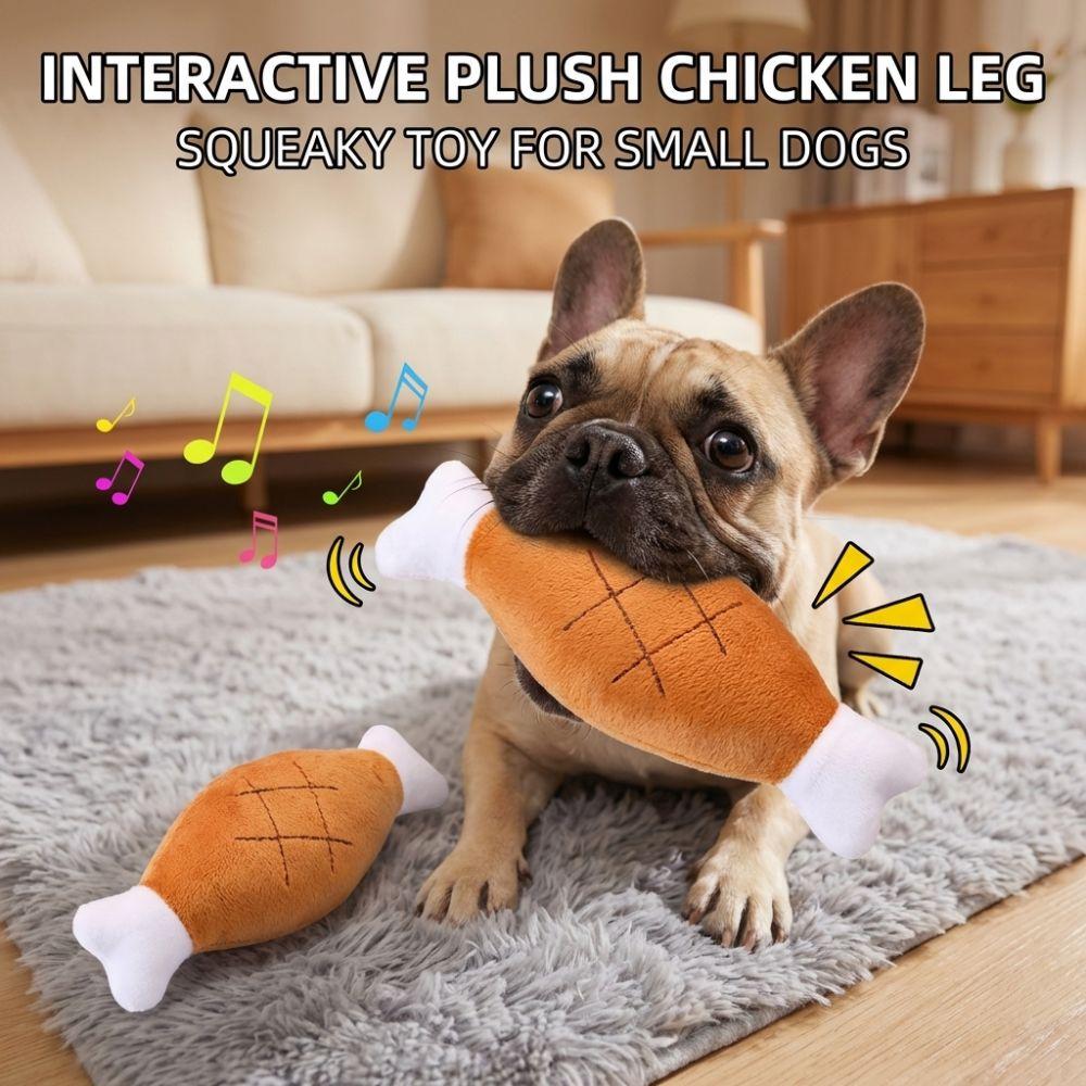 New Energy Release Dog Squeaky Toy Bones Soft Pet Chew Toy Cartoon Chicken Leg Dog Toy Small Medium Large Dogs Cats