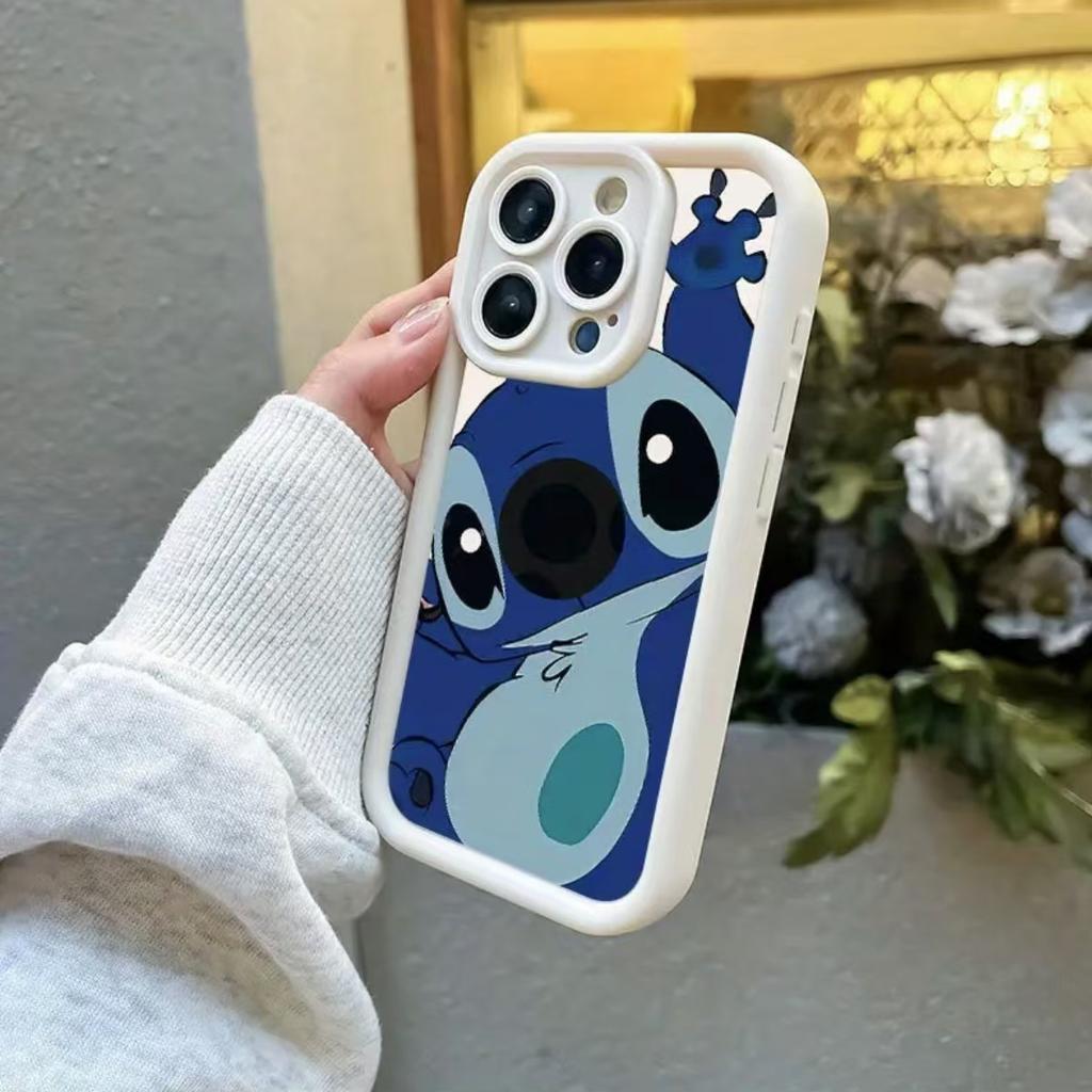 Cartoon beckoning Stitch fashion applicable apple 11/11/11 pro phone case 11promax popular 11/11