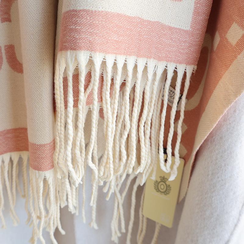 Europeisk & Amerikansk Stil Damimitation Kashmir Toffs Scarf - Stilfull & Varm för Höst/Vinter