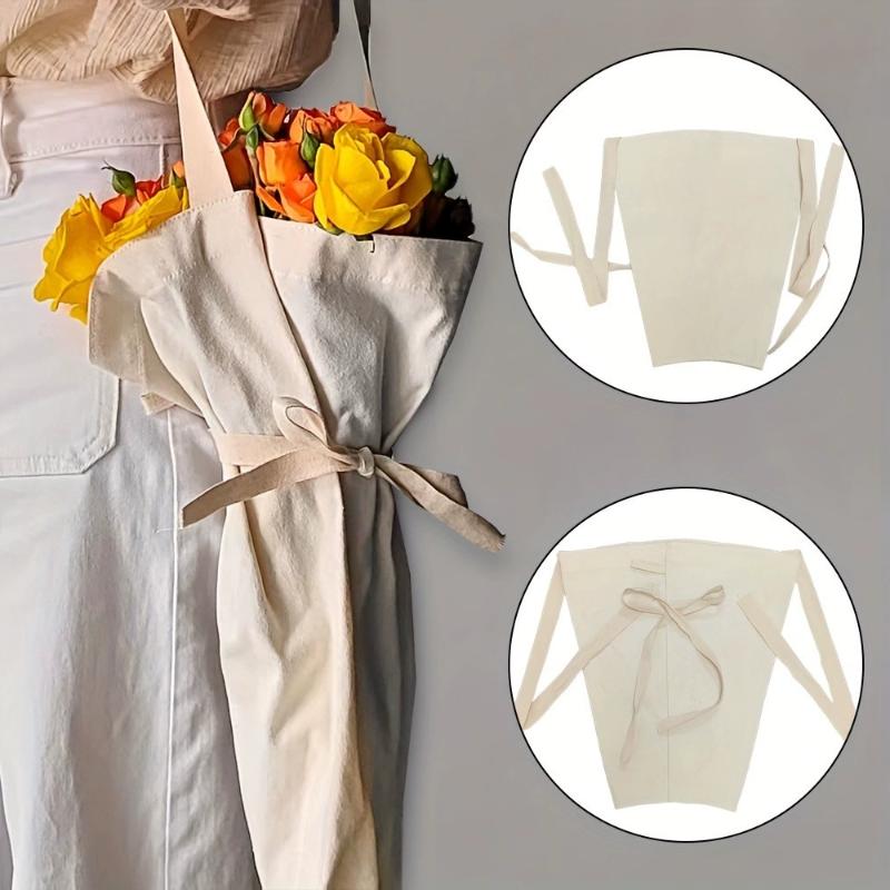 Flower Bouquet Tote Bag Canvas With Handle Reusable Portable Creative Gift for Baby Shower Party Flower Decoration