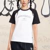 Converse Raglan Sleeve T Shirt Women's Black White 10026176-A01